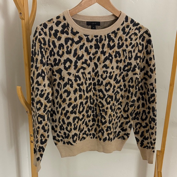 J. Crew Sweaters - J. Crew Animal Print Sweater - Tan and Black